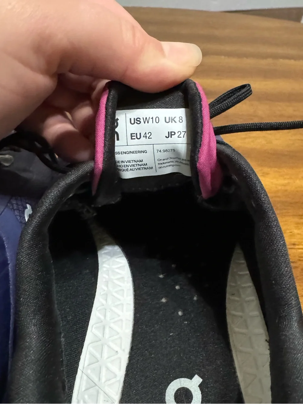 On Women's Cloudvista Waterproof Color: Flint|Acai Size Women’s 10 Running Gym
